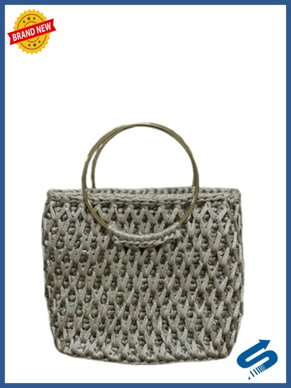 Handwoven Faux Suede Purse Satchel Magnetic Closure
